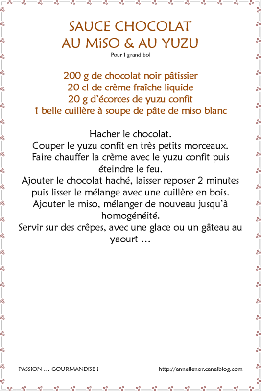 Sauce chocolat au miso & au yuzu_fiche