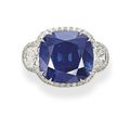 A Unique 42.28 carats <b>Kashmir</b> Sapphire And Diamond Ring 