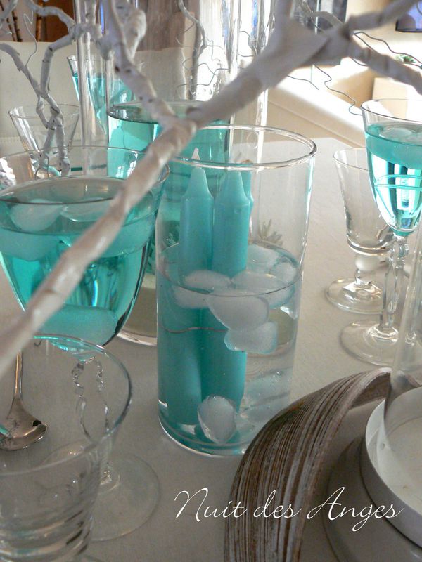 Nuit des anges décoratrice de mariage décoration de table turquoise exotique 006