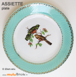 ASSIETTE-plate-BADONVILLER-Oiseaux-muluBrok-Vintage