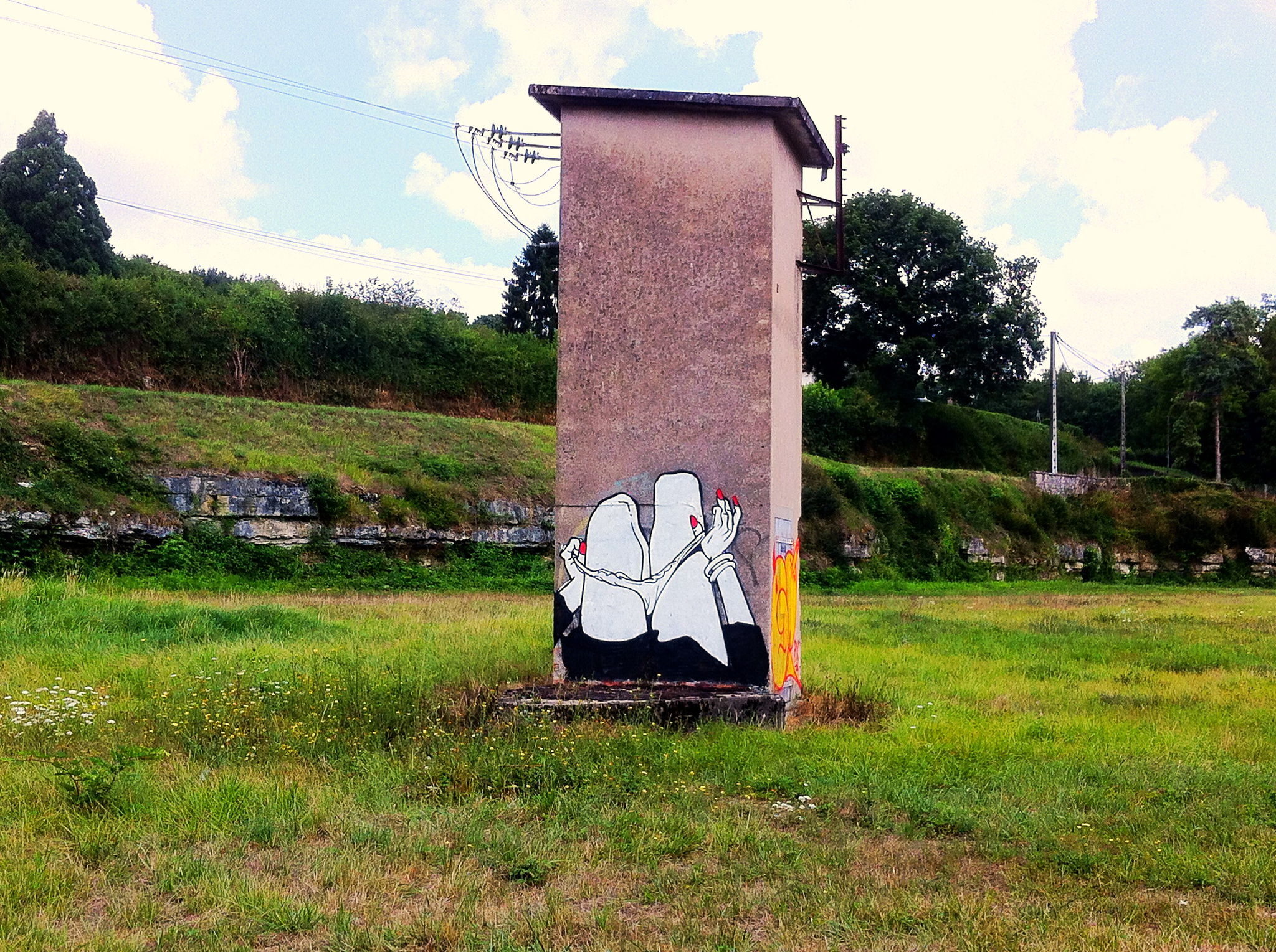 Chatillon-en-Bazois, bord de route et tag (58)