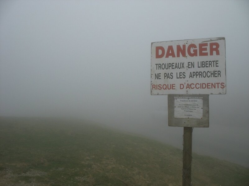 Col d'Aubisque, dans le brouillard