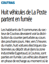 2020 05 03 SO Coutras huit véhicules de la poste partent en fumée