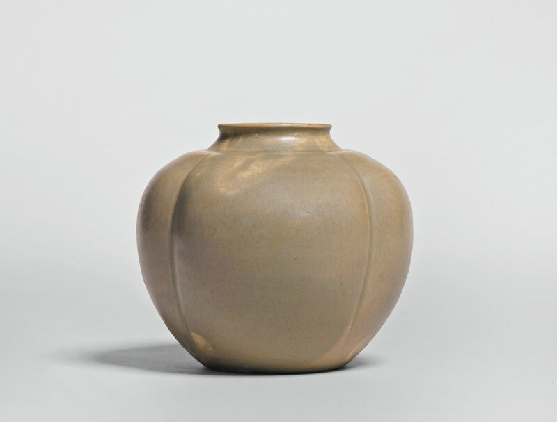 A 'Yue' melon-form jar, Tang dynasty (618-907)