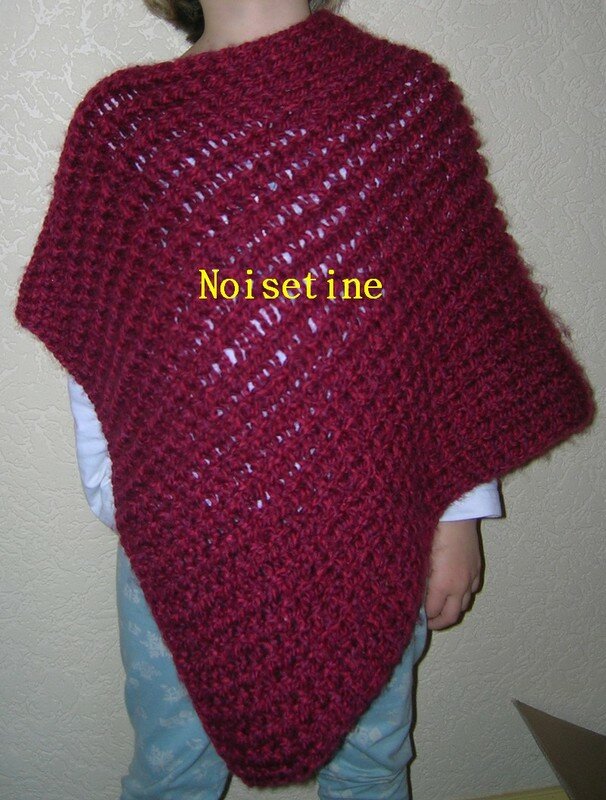 poncho au tricotin