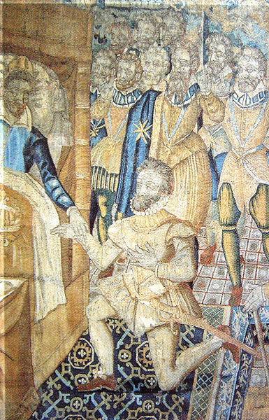 Sur son lit de mort, Henri III désigne le roi Henri III de Navarre comme son successeur au trône de France