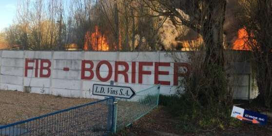 bordeaux incendie sur le site borifier