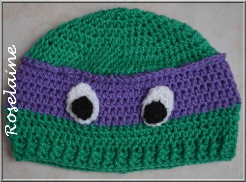 Roselaine bonnet tortue ninja 1
