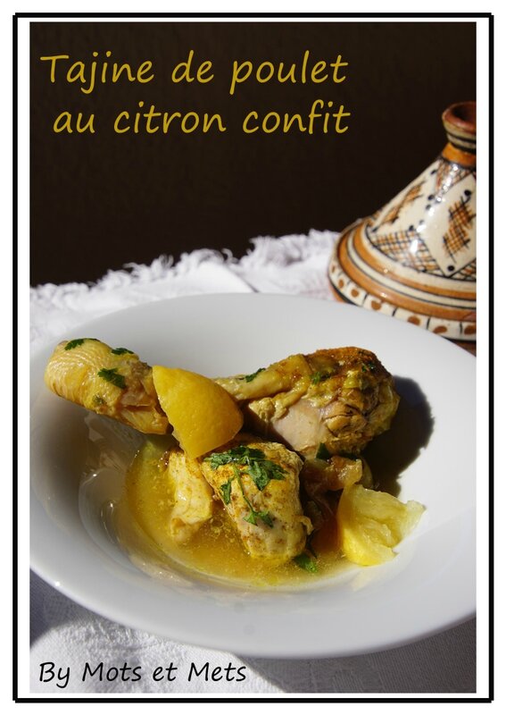 Tajine poulet citron confit