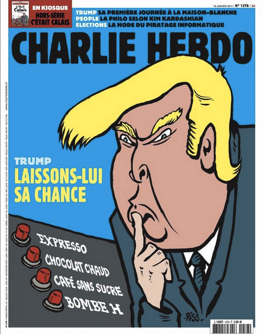 Charlie Hebdo investiture de Donald Trump 45 président USA vendredi 20 janvier 2017