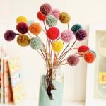 pompons fleurs