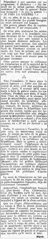 L'Huma mort de clememceau3
