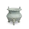 Qingbai porcelain incense burner, late Southern <b>Song</b>-<b>Yuan</b> <b>dynasty</b>, 13th century