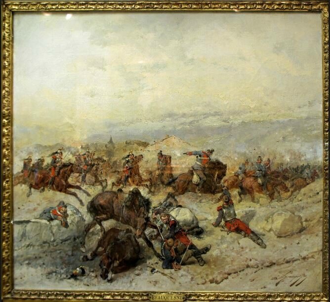 Beauquesne, cuirassiers français chargeant des uhlans