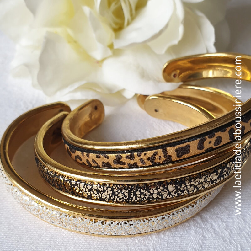Bracelet demi-jonc cuir 3- 39 €