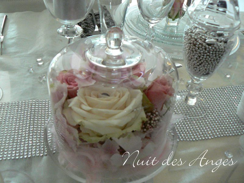 Nuit des anges décoratrice de mariage décoration de table rose et gris 007