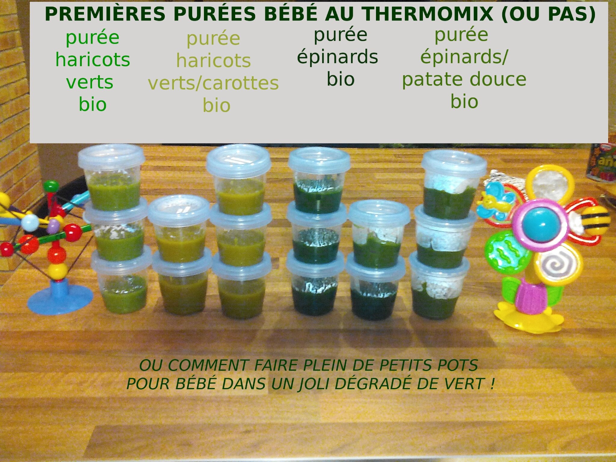 PURÉE BÉBÉ D'ÉPINARDS (à partir de 4/6 mois) AU THERMOMIX (OU PAS