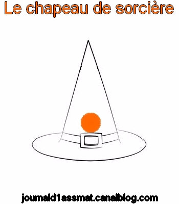 chapeau de sorcière_pois orange