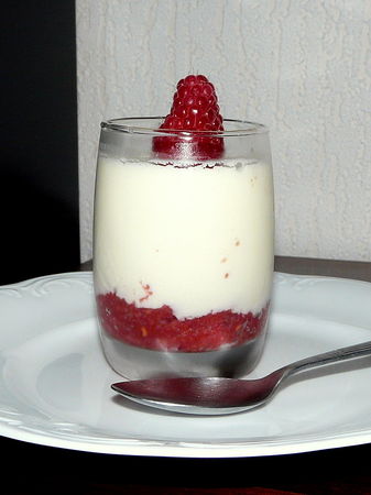 recettes dessert Vacherin glacé à la framboise.