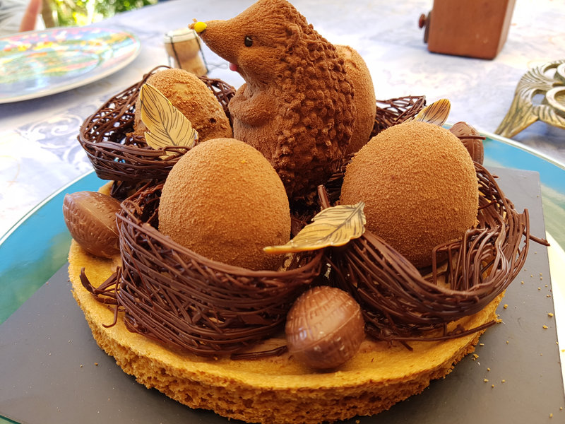 Gâteau hérisson chocolat Pâques 17