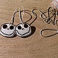 DIY : Une paire de boucles d'oreilles inspirée par Tim Burton