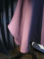 Robe EUPHRASIE en lin prune - un poche dans couture de côtés droits (5)