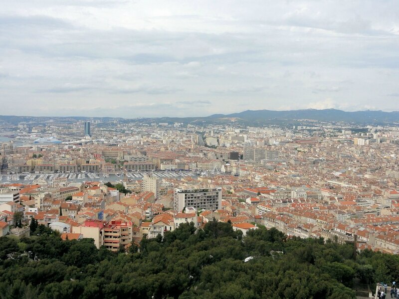 Marseille vu du haut de Notre Dame de la garde
