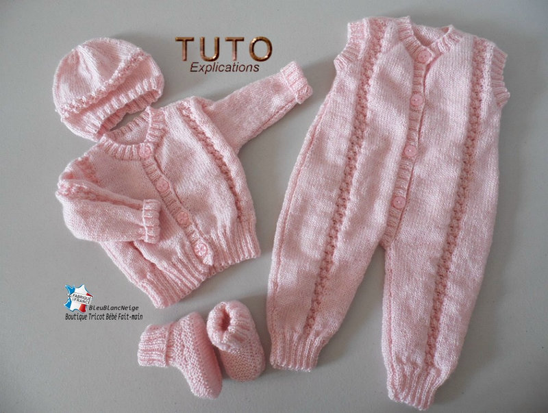 tuto tricot -ens-gilet-combi-ROSE-chauss-bonnet