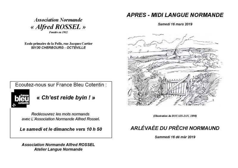 CHERBOURG 16 mars 2019: Un après-midi normand / Arlévaée du Prêchi Normaund