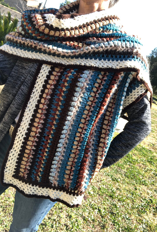 étole multicolore-crochet- La chouette bricole (14)