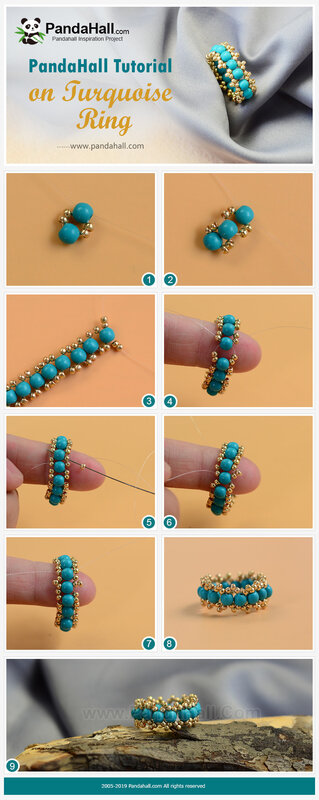 2-PandaHall-Tutorial-on-Turquoise-Ring