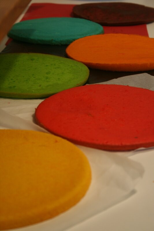 Rainbowcake gâteau arc en ciel 2