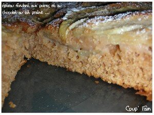 Gâteau fondant aux poires et au chocolat au lait praliné ... recettes dessert Gâteau fondant aux poires et au chocolat au lait praliné ...