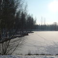 <b>Balade</b> <b>champêtre</b> autour d'un étang gelé