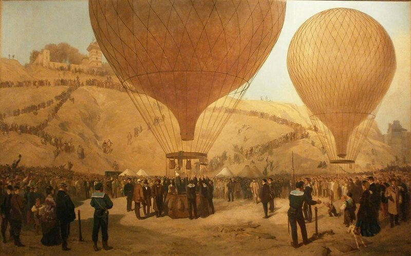 Didier et Guiaud, Départ de Gambetta en ballon place_Saint-Pierre