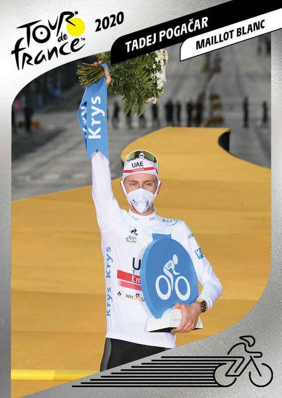Image Panini Rémi Tajed Pogacar Maillot blanc
