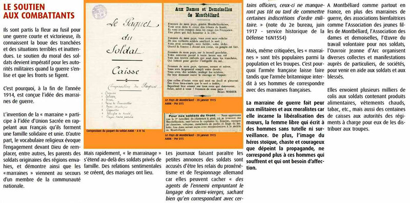 Le soutient aux combattants