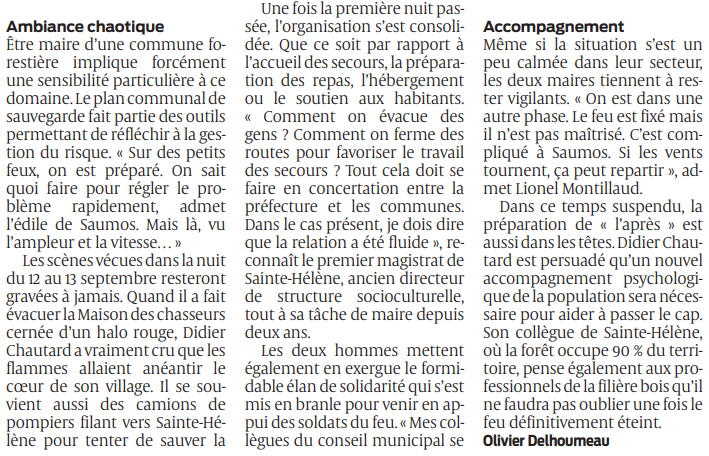 2022 09 19 SO Incendie à Saumos et Sainte-Hélène 2 jeunes maiures propulsés en première ligne3