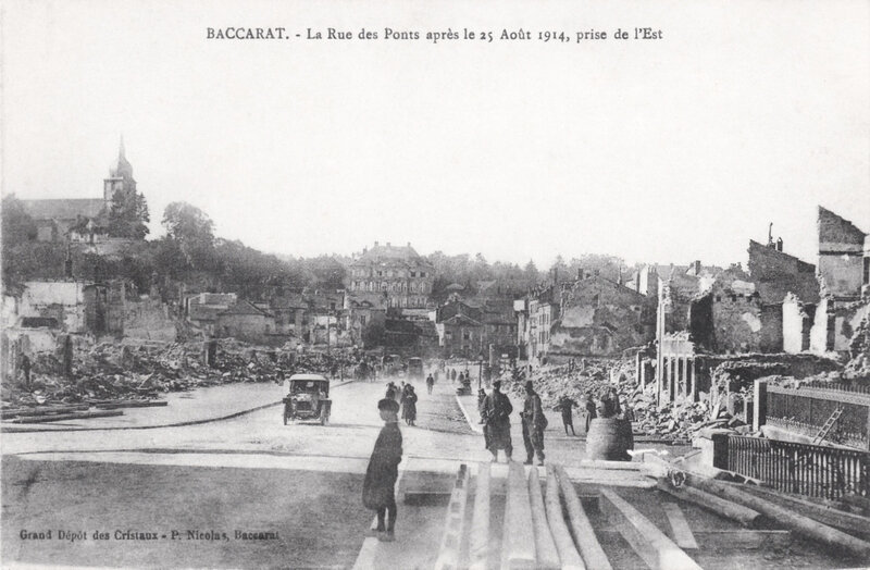 Baccarat près bombardement du 25 août 1914 (1)