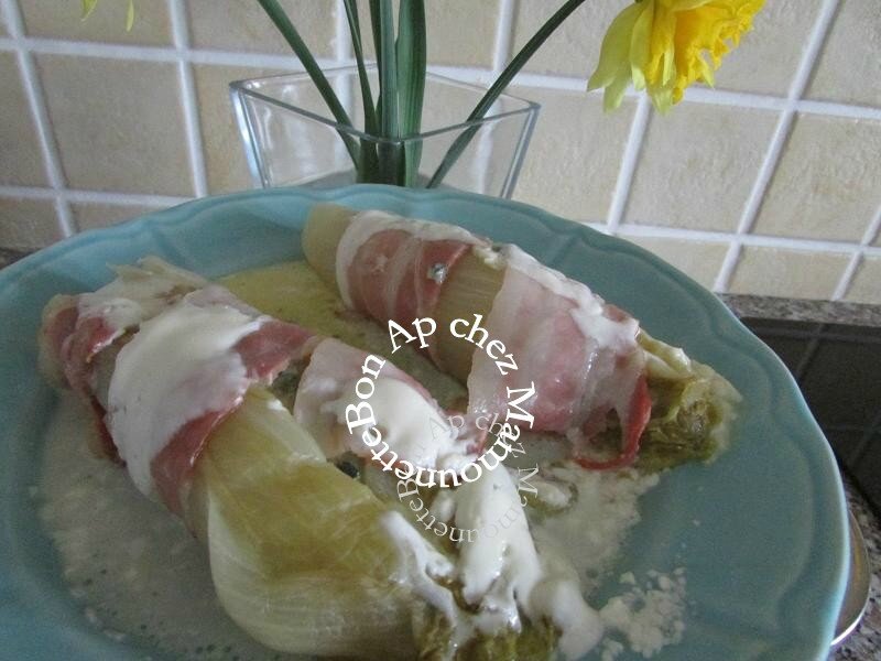 Endives lardées au roquefort 011