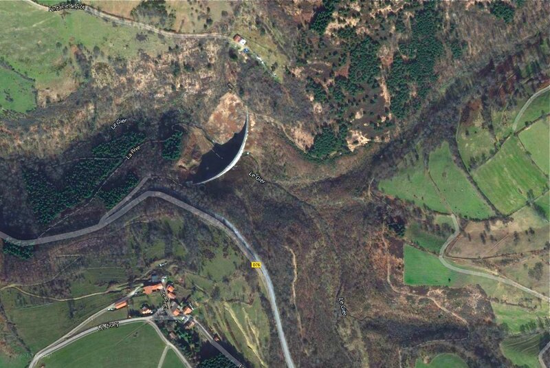 barrage du Piney photo satellite