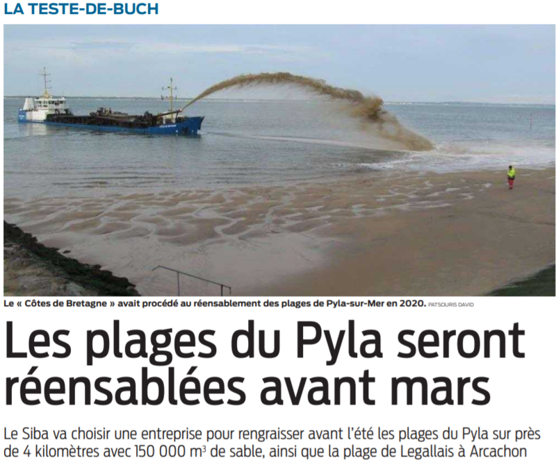 2021 12 01 SO Les plages du Pyla seront réensablées avant mars
