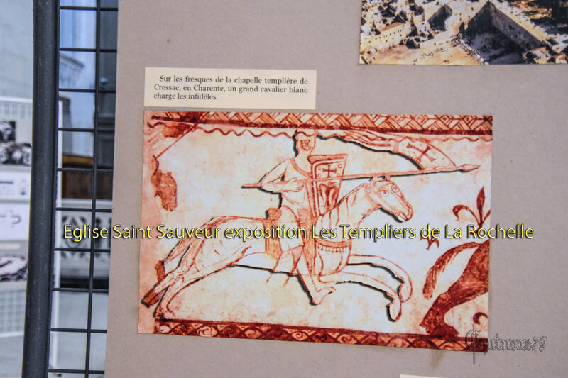 Fresque Templiers Creussac Exposition église Saint Sauveur de la Rochelle