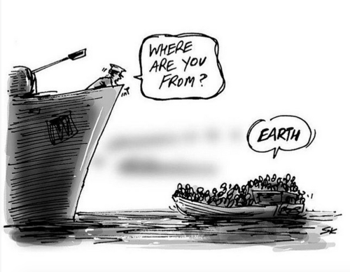 Migrants-dessin SK