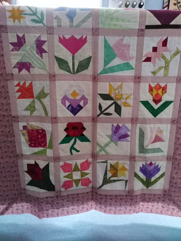 quilt fleurs de vivianen