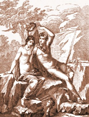 13: Mercure et Lara Antiquités d'Herculanum gravées par Th