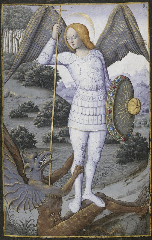 6: 1580:90, Saint Michel et le dragon, Livre d'Heures à l'usage de Rome dit d'Henri IV
