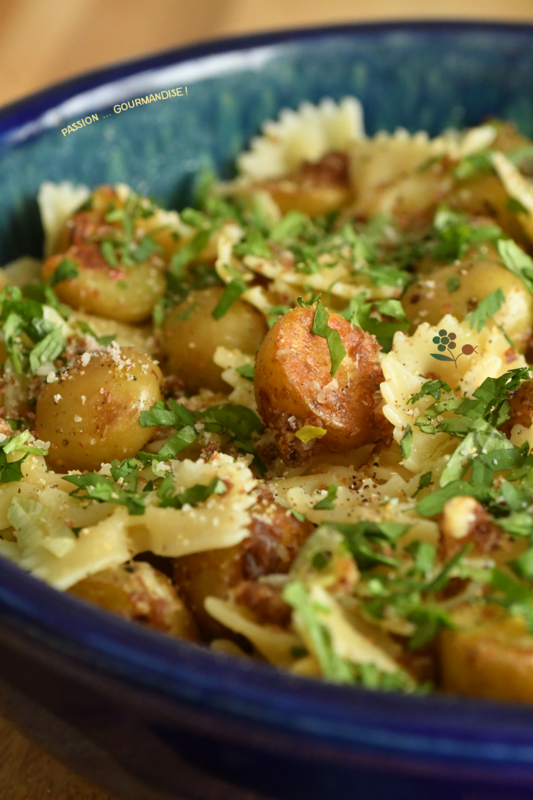 Farfalle & pommes de terre, chapelure amande & parmesan_6