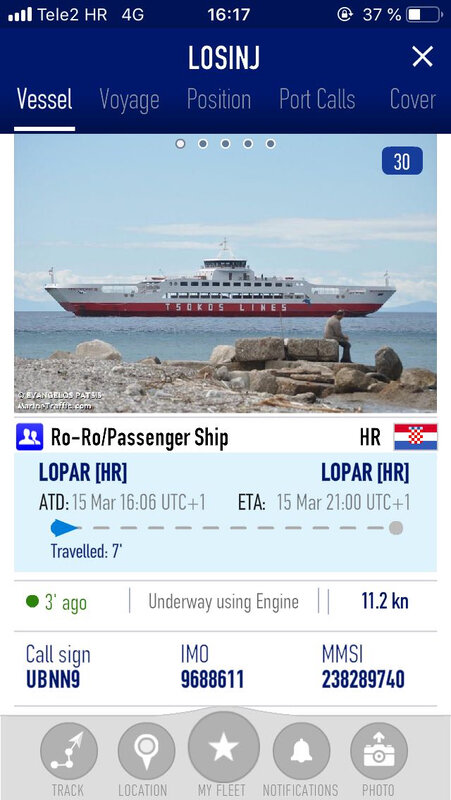 Le Ro-ro passenger ship Losinj des Tsokos Lines