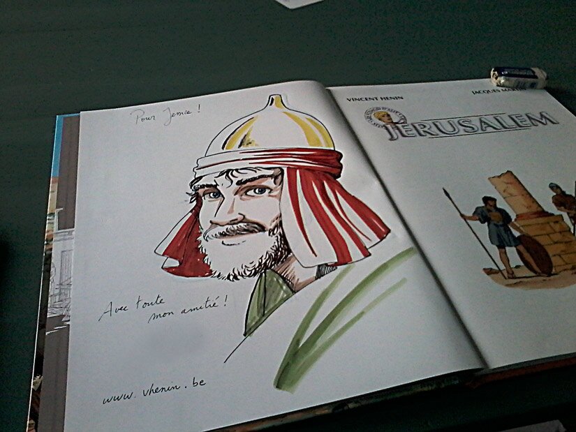 Dédicace dans les Voyages d'Alix Jérusalem